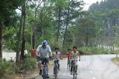 Riding with Vietnamese Children