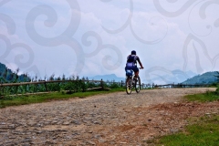 Biking up a Hill in Vietnam