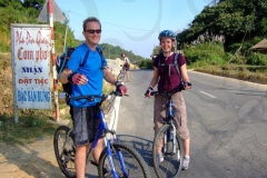 Couple Bicycling in Vietnam