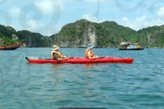 Kayaking in Ha Long Bay, Vietnam