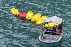 Kayaks in Ha Long Bay
