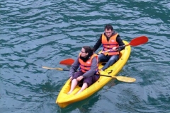 Kayaking Couple in Vietnam