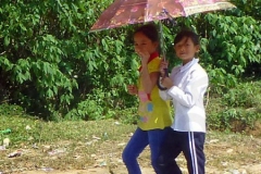 Kids and Umbrella