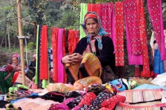 Women Selling Scarfs